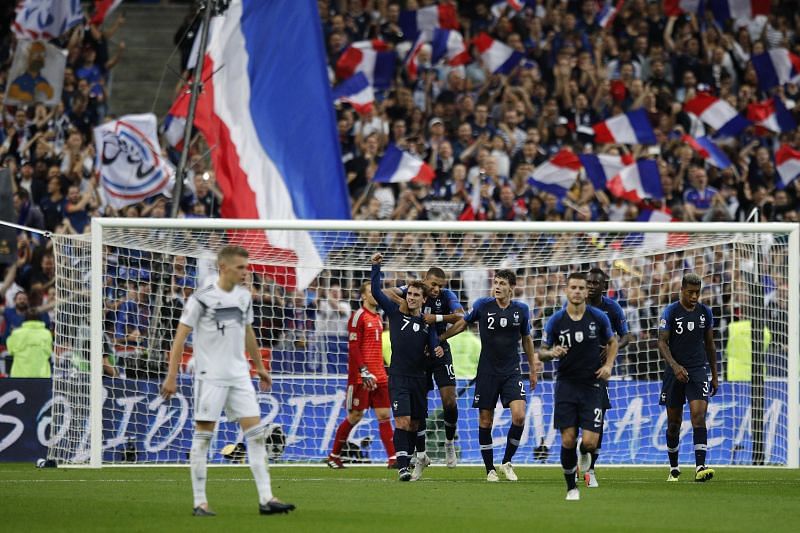 Hernandez (no.21) provided the assist for Griezmann's equaliser - which set the tone for their comeback
